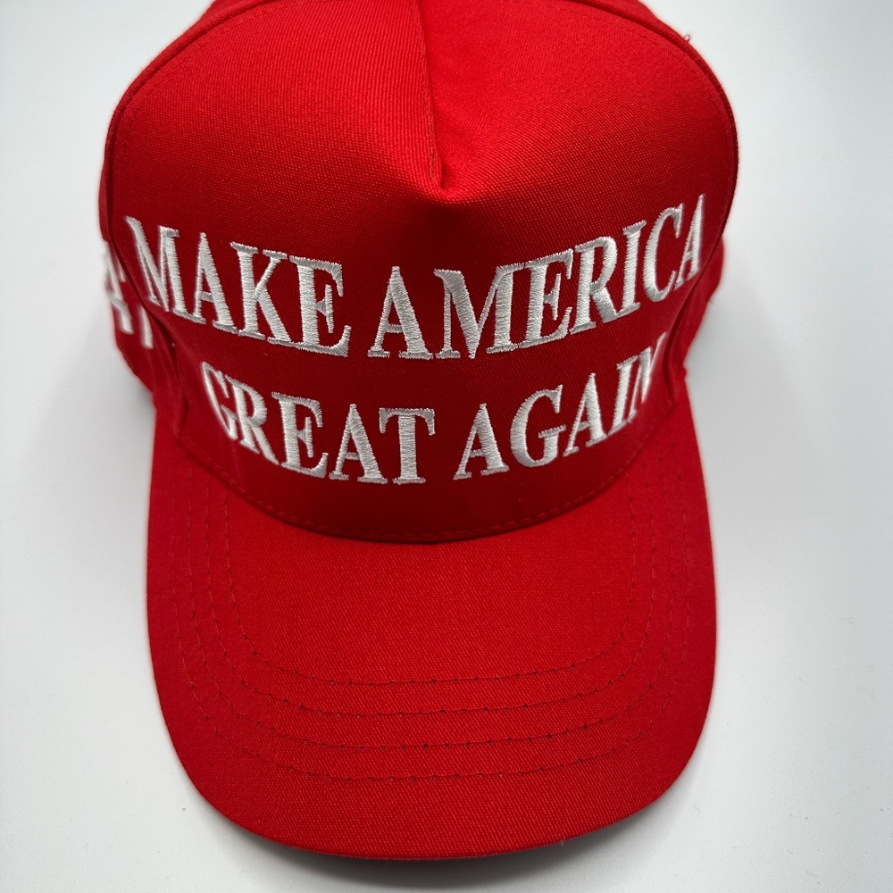 Cali-Fame Trump Make America Great Again Logo Red Trucker Hat Cap One Size